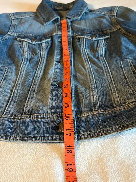 American Eagle Outfitters Medium Blue Denim Jacket 100% Cotton - Picture 8 of 8